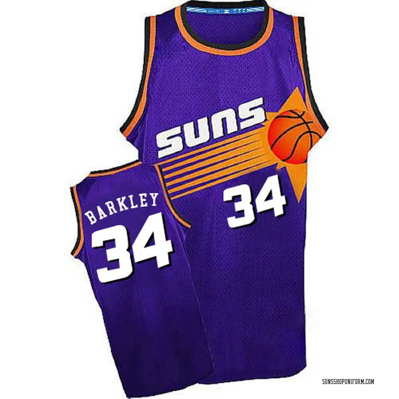 Men 34 Charles Barkley Jersey Purple Phoenix Suns Swingman Fanatics